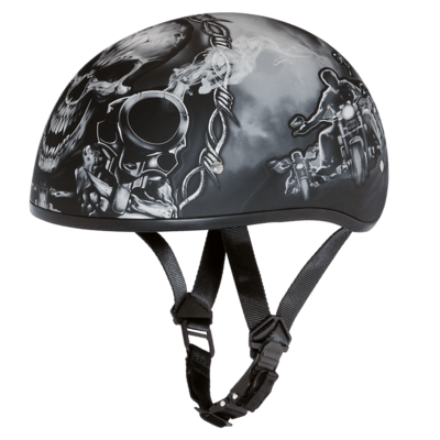 D6-G D.O.T. DAYTONA SKULL CAP - W/ GUNS