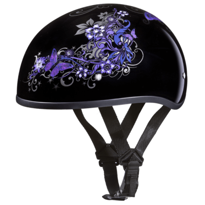 D6-B D.O.T. DAYTONA SKULL CAP - W/ BUTTERFLY