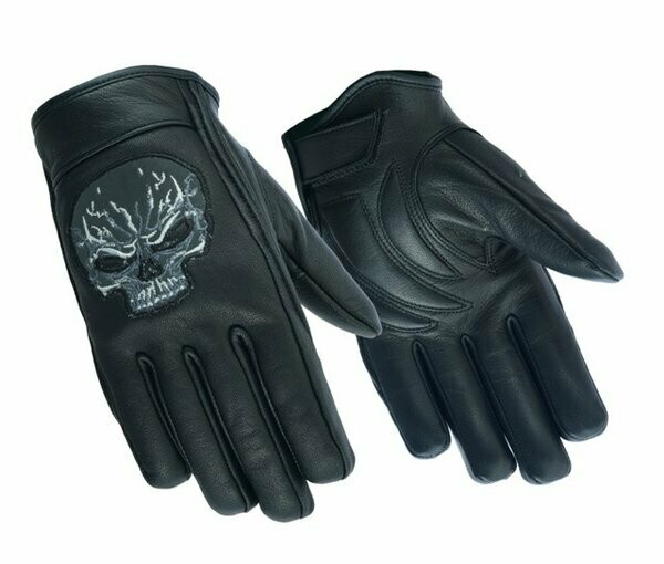 DS47 REFLECTIVE SKULL SHORT GLOVE