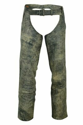 DS439 UNISEX DOUBLE DEEP POCKET THERMAL LINED CHAPS- ANTIQUE BROWN