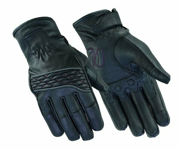 DS2425 WOMEN’S CRUISER GLOVE (BLACK / PURPLE)