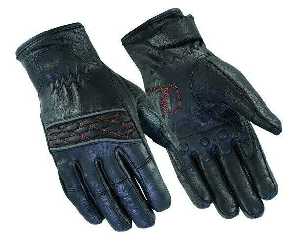 DS2426 WOMEN’S CRUISER GLOVE (BLACK / RED)