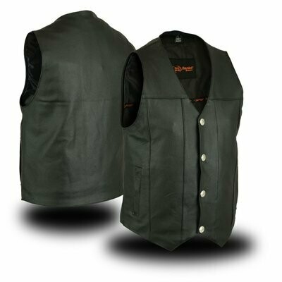 DS141 MEN'S SINGLE BACK PANEL CONCEALED CARRY VEST (BUFFALO NICKEL HEAD SNAPS)