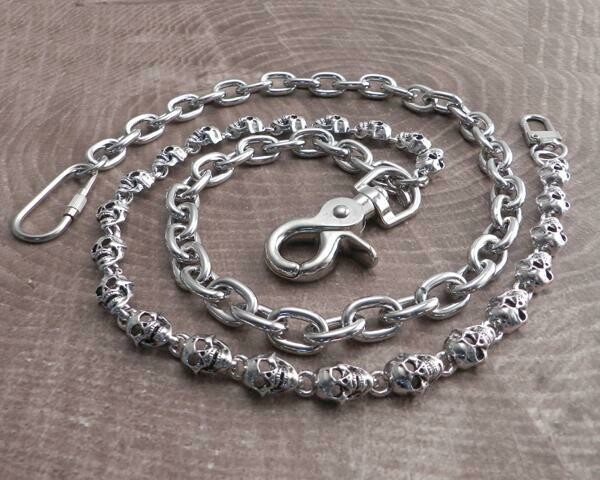 PROFILE SKULL & LINK DOUBLE WALLET CHAIN