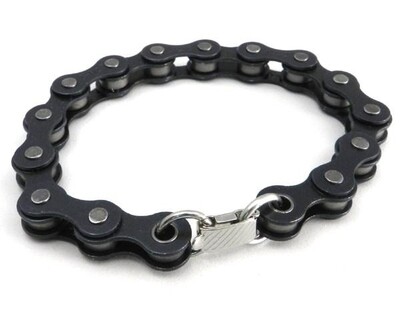 A321B BIKE CHAIN BRACELET- BLACK