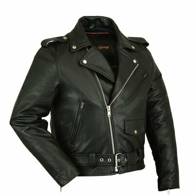 DS732 MEN'S PREMIUM CLASSIC PLAIN SIDE POLICE STYLE JACKET