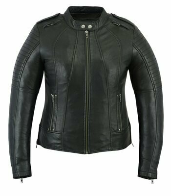 DS893 WOMEN'S UPDATED BIKER STYLE JACKET