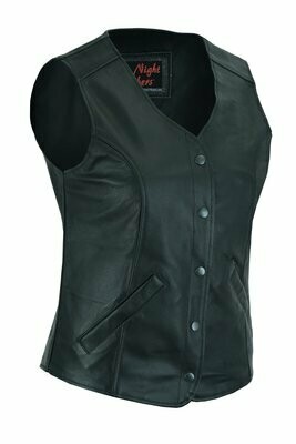 DS204 WOMEN’S STYLISH LONGER BODY ¾ VEST – PLAIN SIDES