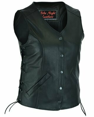 DS206 WOMEN’S STYLISH LONGER BODY ¾ VEST – SIDE LACES