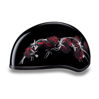 DAYTONA SKULL CAP- W/ BARBED ROSES