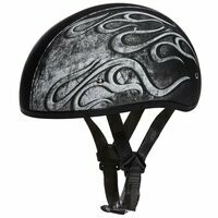 DAYTONA SKULL CAP- W/ FLAMES GREY