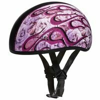 DAYTONA SKULL CAP- W/ FLAMES PINK