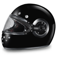 DAYTONA RETRO- HI-GLOSS BLACK W/ CHROME ACCENTS