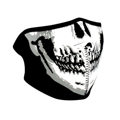 WNFM002H ZAN® HALF MASK- NEOPRENE- SKULL FACE