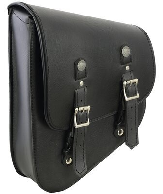 DS4010L LEFT SIDE PREMIUM LEATHER SWING ARM BAG W/ BUFFALO SNAPS