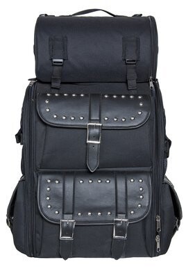 DS391S UPDATED TOURING SISSY BAR BAG W/ STUDS