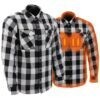 Men’s ‘Riffraff’ Black and White Heated Flannel Long Sleeve Shirt