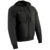 Men’s Zipper Front Heated Hoodie w/ Front & Back Heating Element’s BLACK