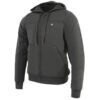 Men’s Zipper Front Heated Hoodie w/ Front & Back Heating Elements and Glove Connection – Battery Pack Included BLAKC