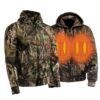 Men’s Zipper Front Mossy Oak® Camo Heated Hoodie w/ Front & Back Heating