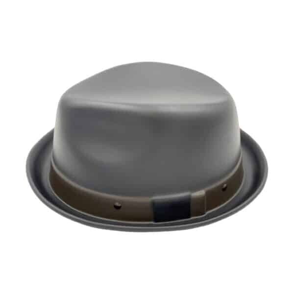 Matte Black Fedora with Brown Band