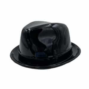 Gloss Black Ralphie Fedora