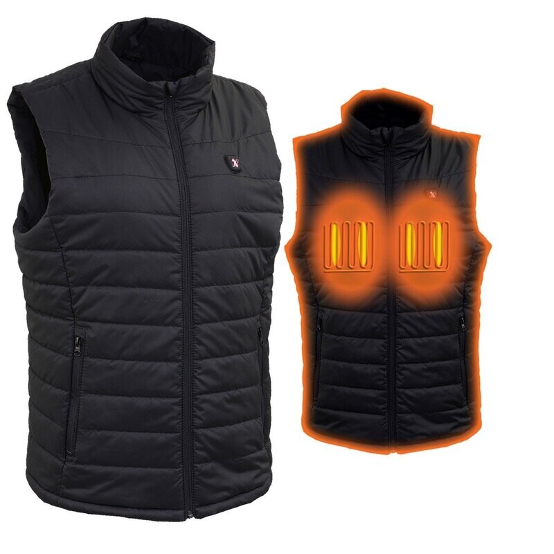 Women ‘Puffed’ Black ‘Heated’ Textile Vest