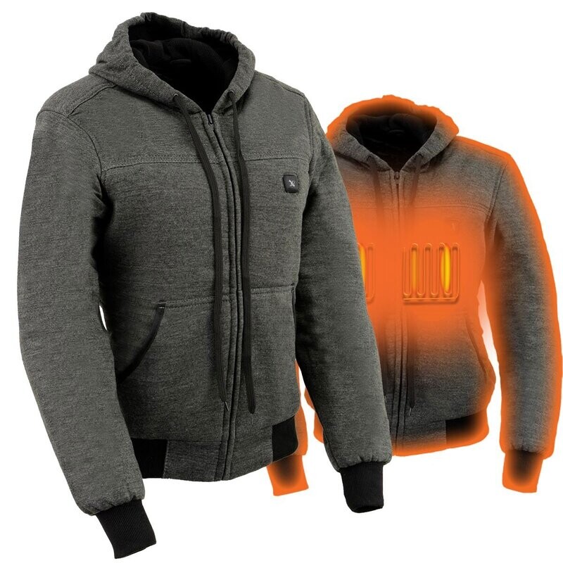 Women Zipper Front Heated Hoodie w/ Front & Back Heating Elements