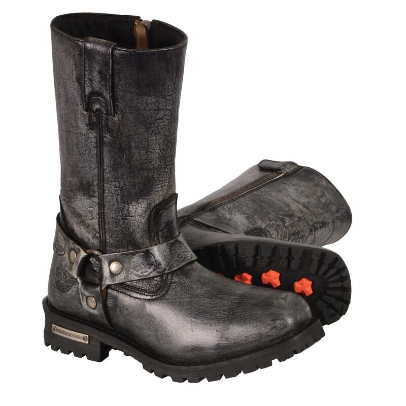 Men’s Wide Distressed Gray 11″Inch Classic Harness Square Toe Boot
Brand : Milwaukee Boots