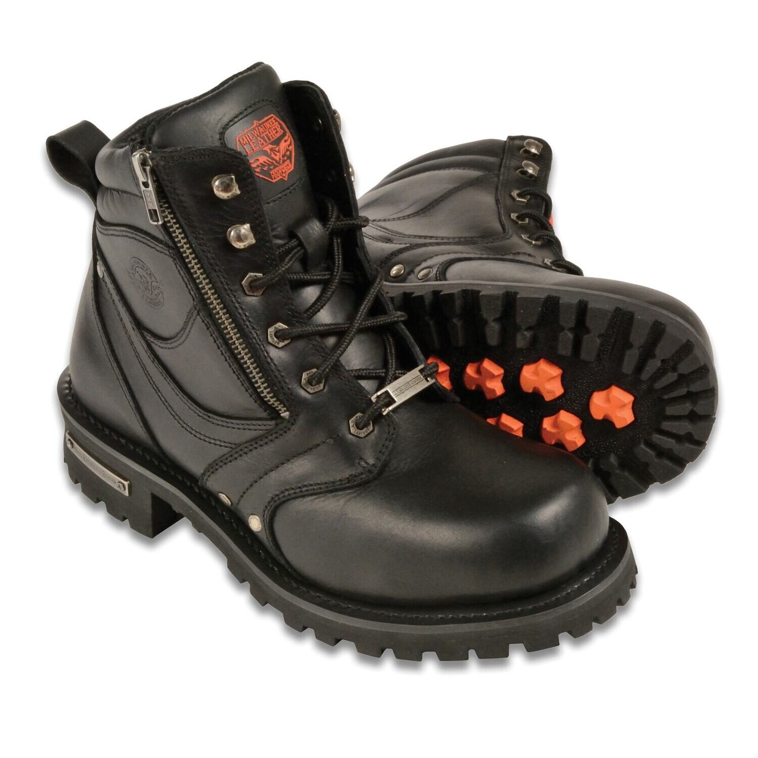 Men’s 6 Inch Side Zipper Plain Toe Boot
Brand : Milwaukee Boots
