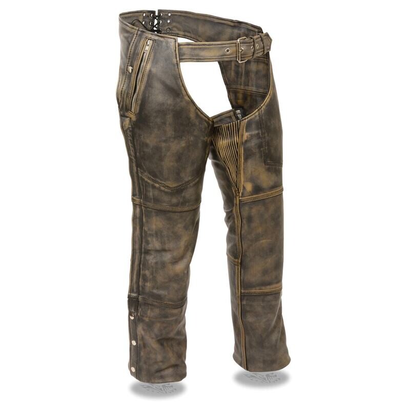Men’s Distressed brown Four Pocket Thermal Lined Chap
Brand : Milwaukee Leather