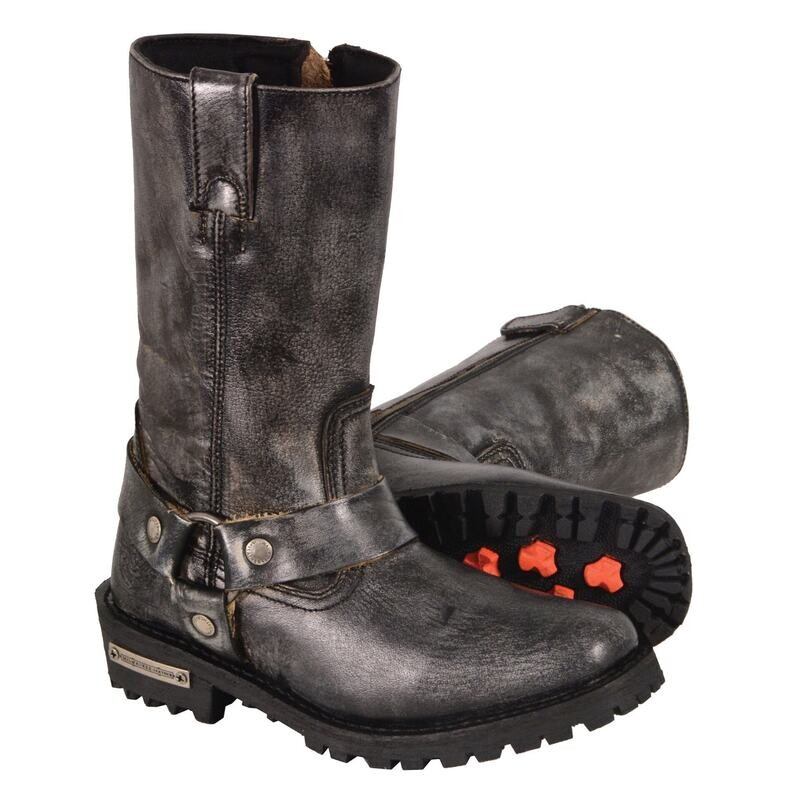 Women’s Distressed Grey 11 Inch Classic Harness Square Toe Boot
Brand : Milwaukee Boots