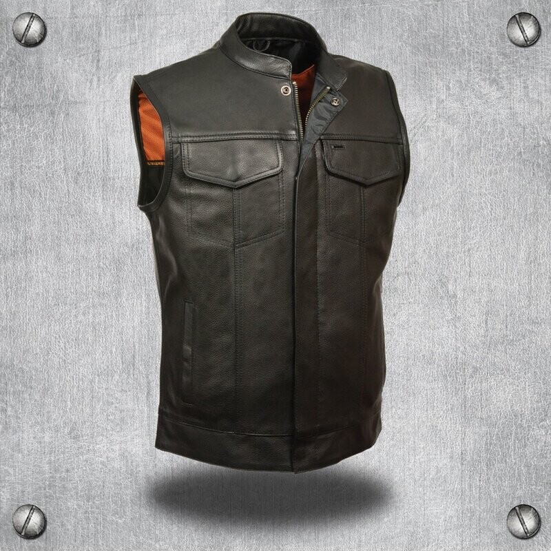 Men’s Open Neck Snap/Zip Front Club Style Vest
Brand : Milwaukee Leather