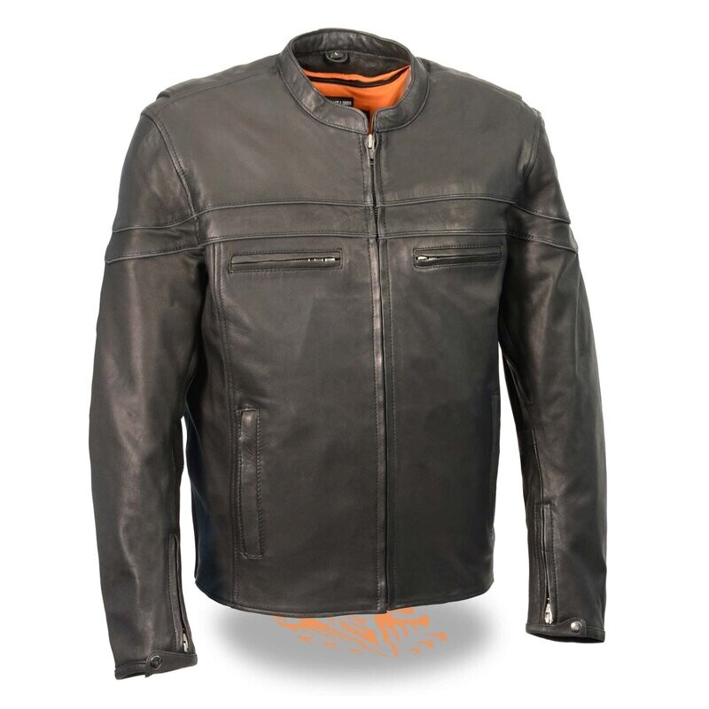 Men’s Vented Scooter Jacket w/ Cool Tec® Leather & Side Stretch
Brand : Milwaukee Leather