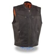 Men’s Zipper Front Leather Vest w/ Cool Tec® Leather
Brand : Milwaukee Leather