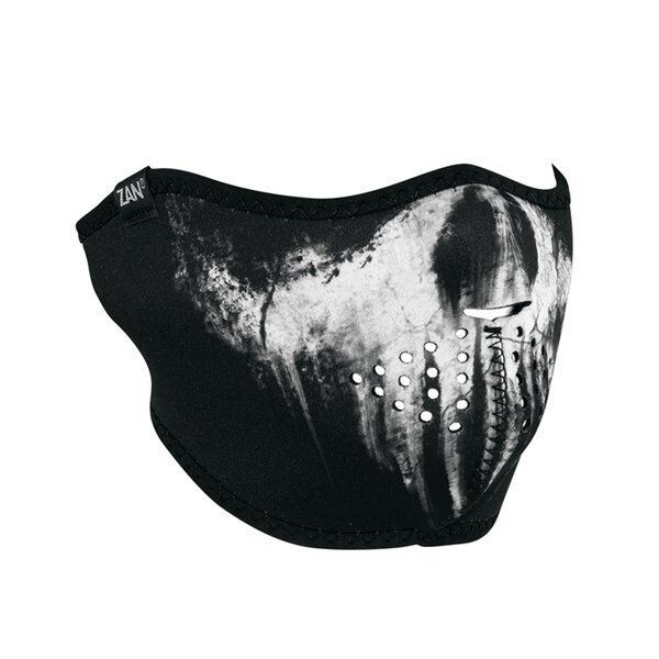 WNFM409H NEOPRENE HALF FACE MASK, SKULL GHOST