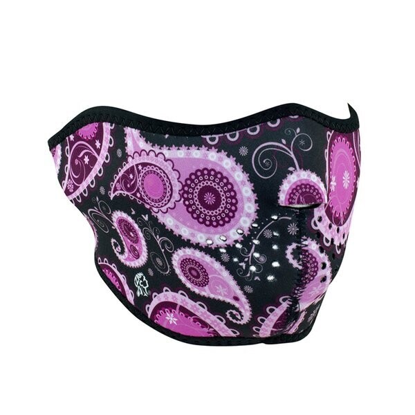 WNFM162H ZAN® HALF MASK- NEOPRENE- PURPLE PAISLEY