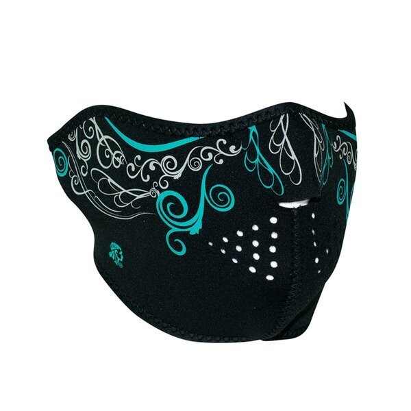 WNFM092HG ZAN® HALF MASK- NEOPRENE- VENETIAN- GLOW IN THE DARK