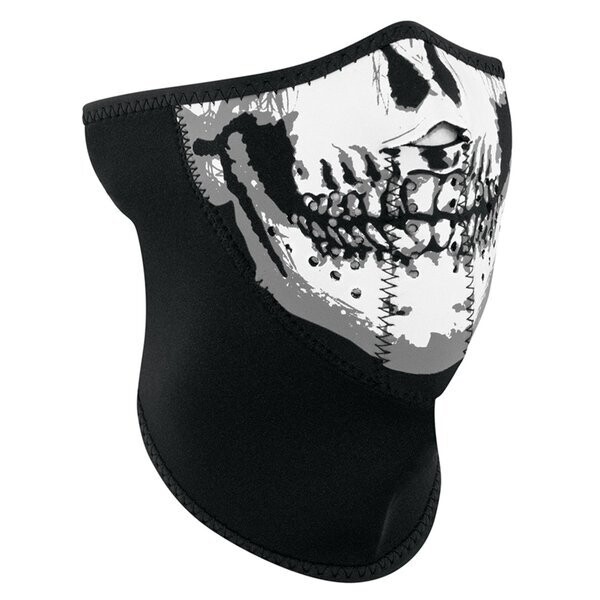 WNFM002H3-PANEL HALF MASK, NEOPRENE, SKULL FACE