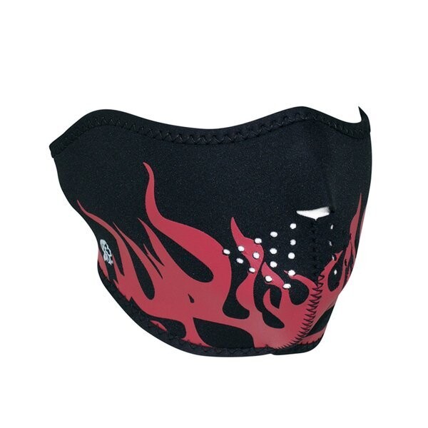 WNFM229RH ZAN® HALF MASK- NEOPRENE- RED FLAMES