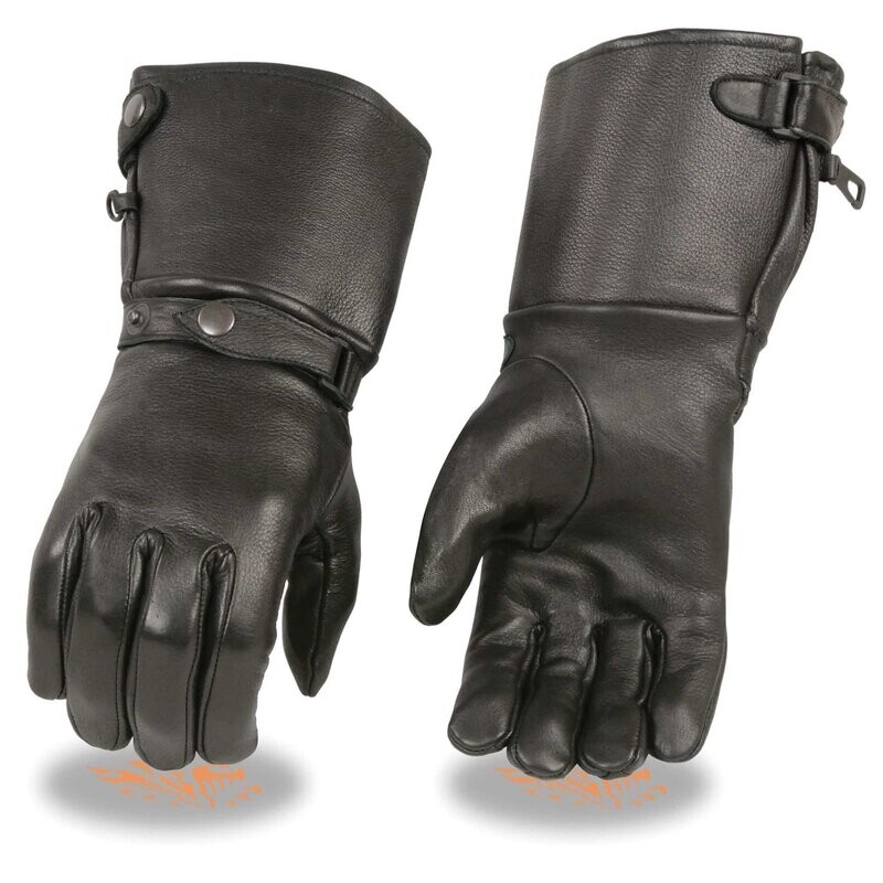 Men’s Deerskin Thermal Lined Gauntlet Gloves w Snap Wrist & Cuff
Brand : Milwaukee Leather
