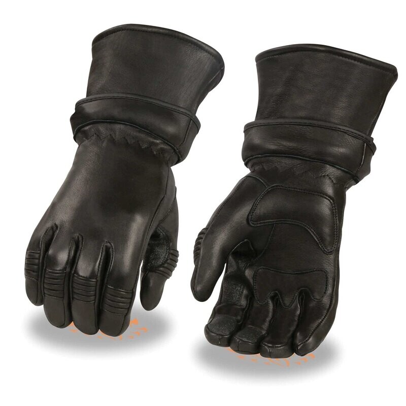 Men’s Deerskin Gauntlet Gloves w/ Zip Off Cuff, Gel Palm
Brand : Milwaukee Leather
