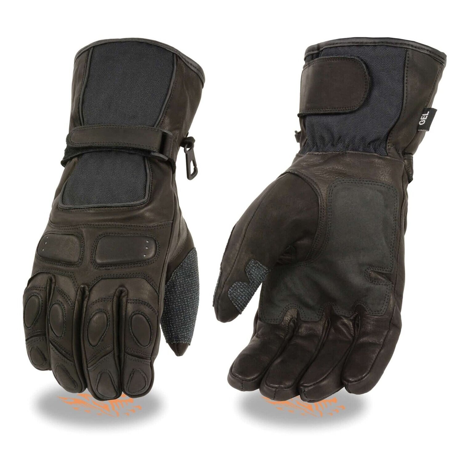 Men’s Waterproof Leather/Textile Gauntlet Gloves w/ Gel Palm
Brand : Milwaukee Leather