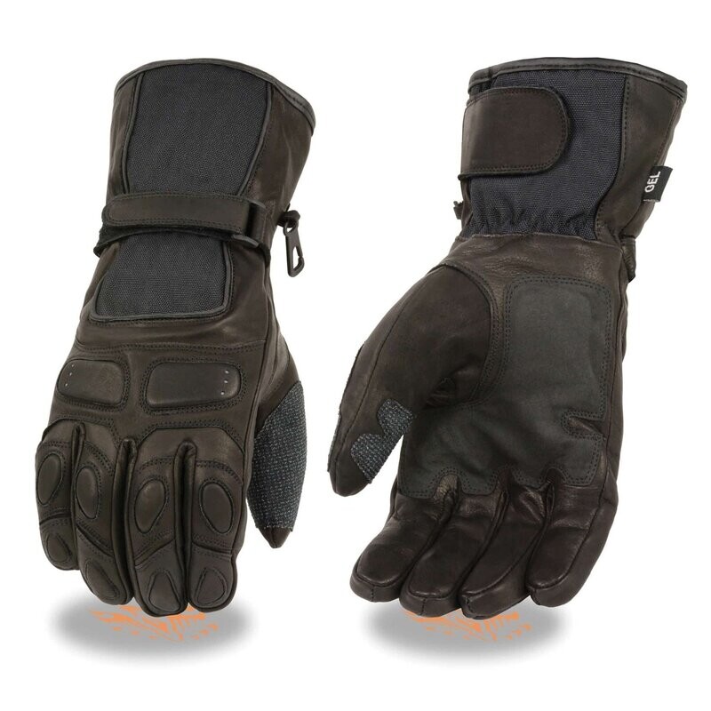 Men’s Waterproof Leather/Textile Gauntlet Gloves w/ Gel Palm
Brand : Milwaukee Leather
