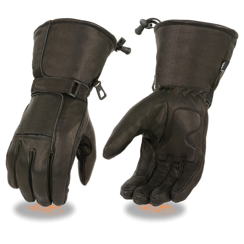 Men’s Waterproof Gauntlet Gloves w/ Reflective Piping, Gel Palm
Brand : Milwaukee Leather