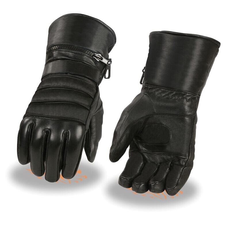 Men’s Leather Gauntlet Gloves w/ Rain Mitton, Suede Palm
Brand : Milwaukee Leather