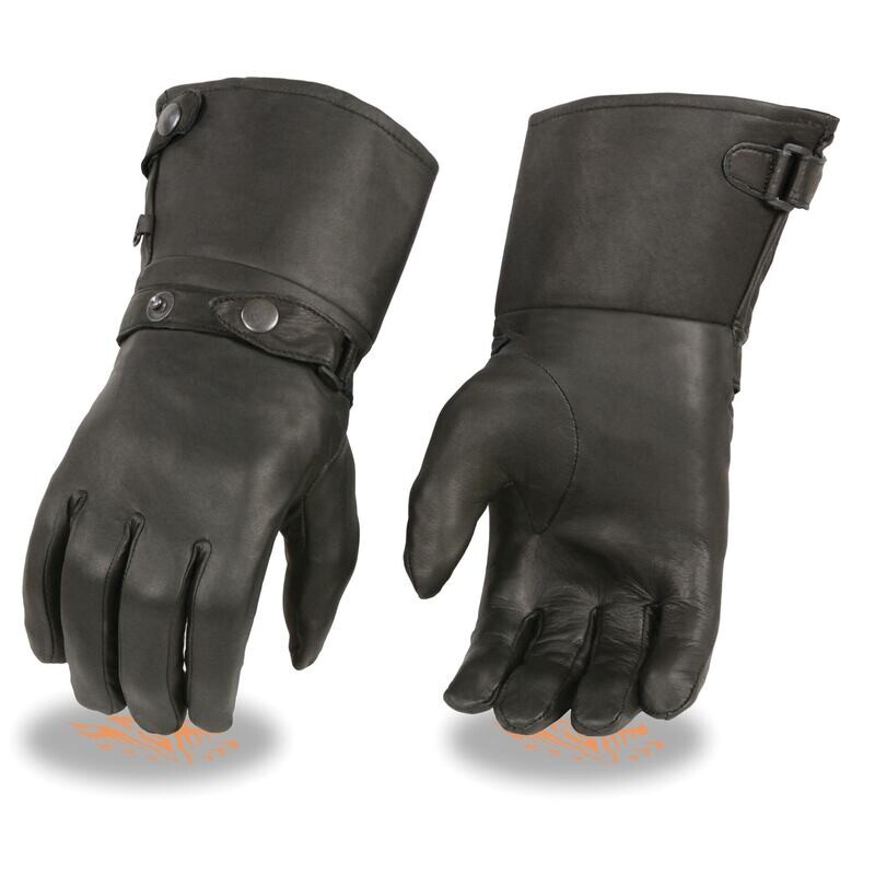 Men’s Thermal Lined Leather Gauntlet Gloves w Snap Wrist & Cuff
Brand : Milwaukee Leather