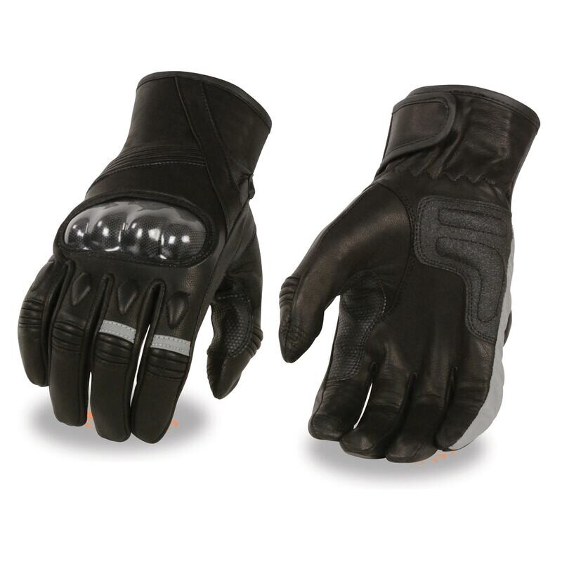 Men’s Leather Racer Glove w/ Hard Knuckles & Elasticized Fingers
Brand : Milwaukee Leather