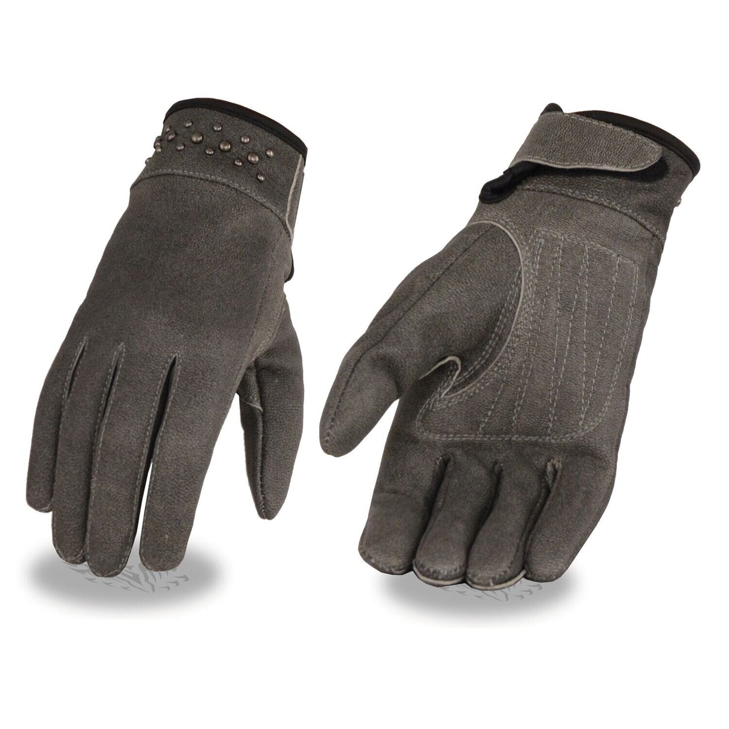 Women’s Leather Glove w/ Gel Pam & Rivet Detailing
Brand : Milwaukee Leather