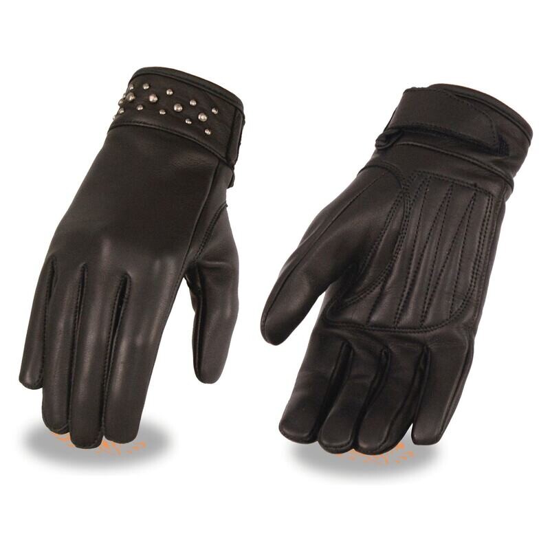 Women’s Leather Glove w/ Gel Pam & Rivet Detailing
Brand : Milwaukee Leather